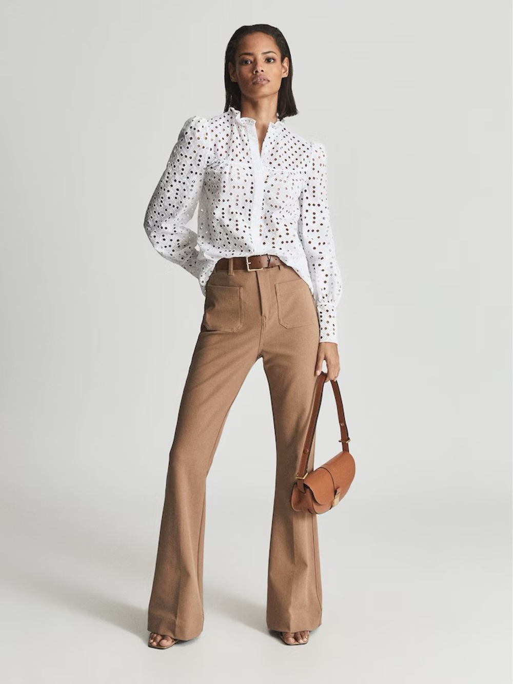 Reiss Yasmin Embroidered Top - Picture 11 of 15